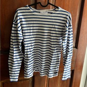 French style striped shirt